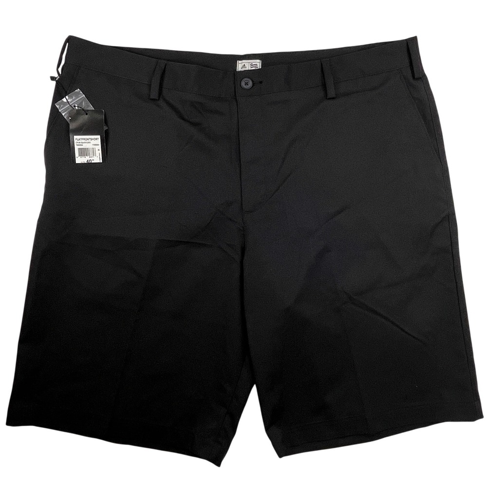 Adidas Mens Shorts Flat Front Size 40 Stretch Waist Golf Lightweight Black NWT